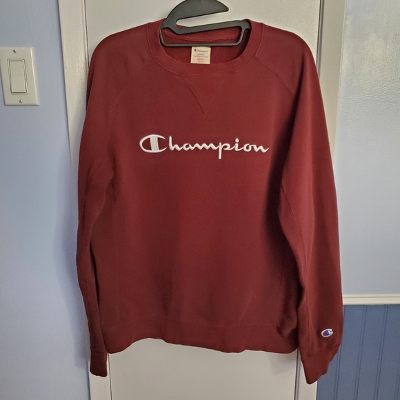Small Champion Crewneck Sweatshirt Burgundy - Picture 1 of 2